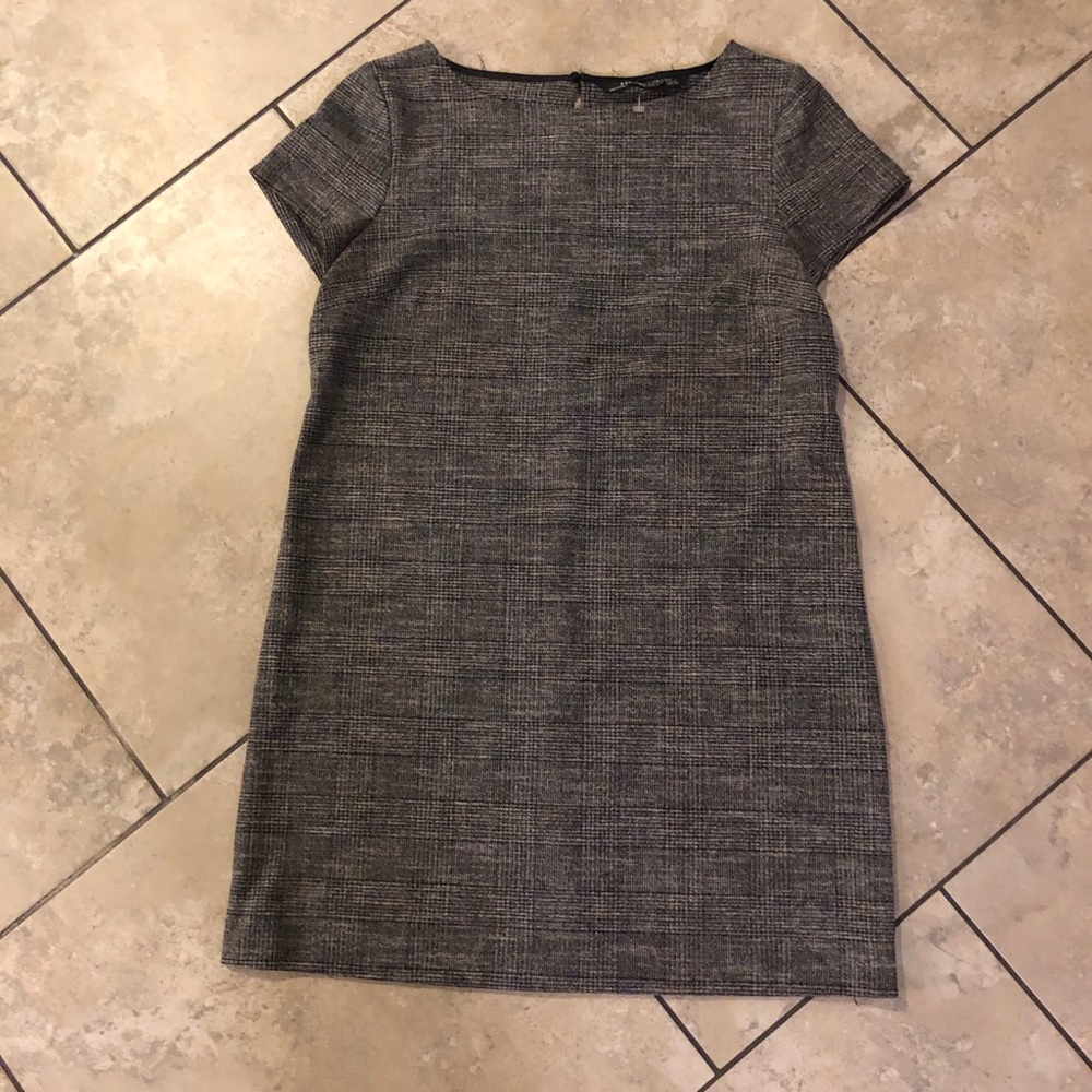 Gray and black straight mini dress never worn